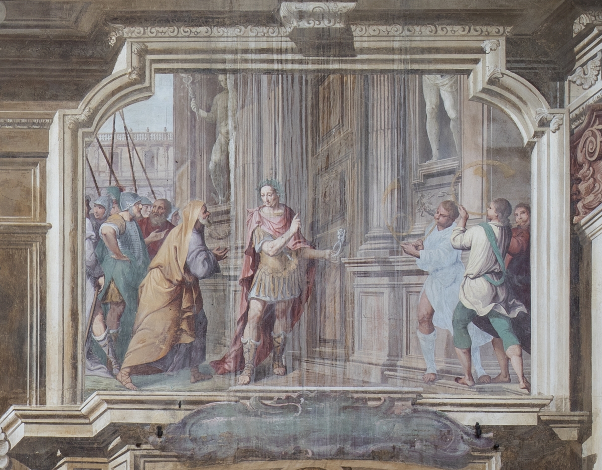 5 Augusto che chiude le porte del tempio di Giano instaurando la pace.jpg