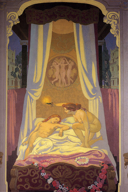 Psiche scopre che il suo amante segreto è Cupido di Maurice Denis, 1908.jpg