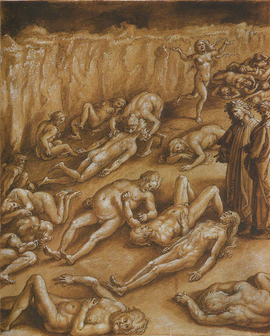 Jan Van der Straet, Maestro Adamo e Sinone - Inferno - Canto XXX, Illustrazione, 1587.jpg