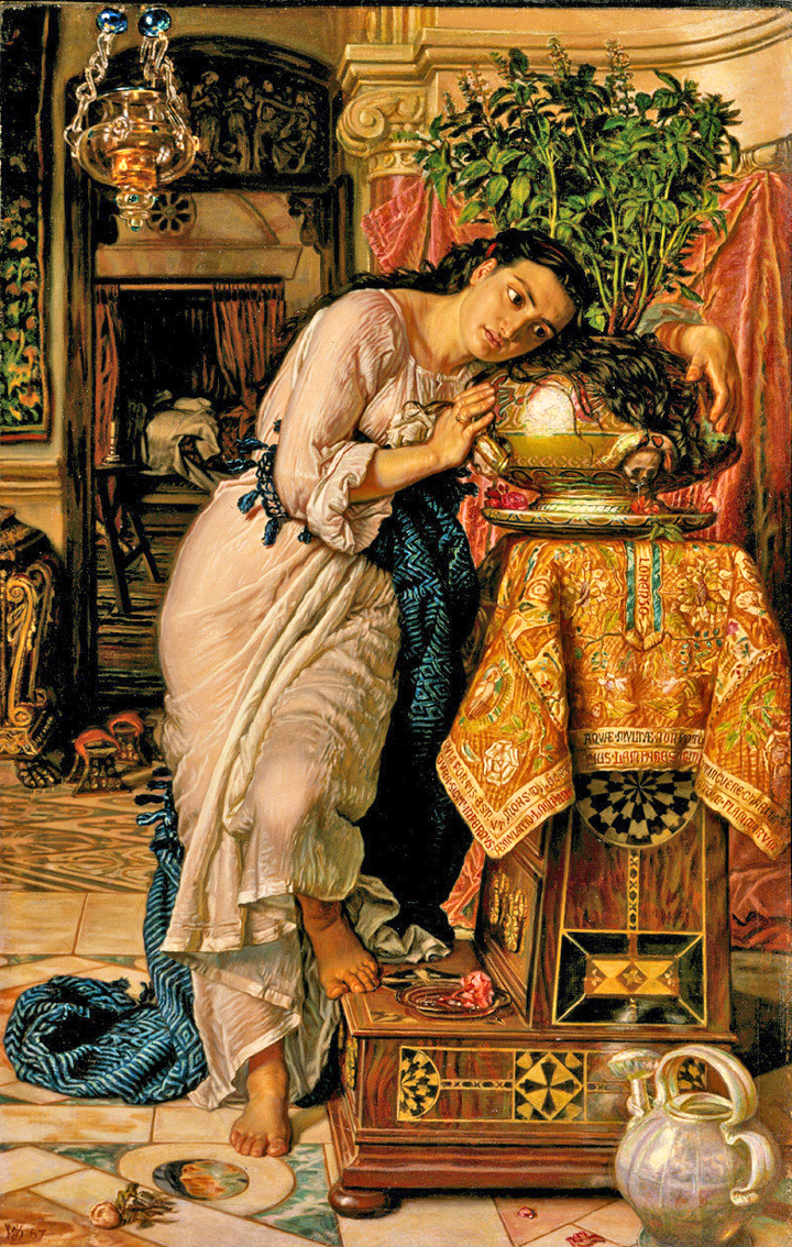 Holman Hunt, William - Isabella and il vaso di basilico1876.jpg
